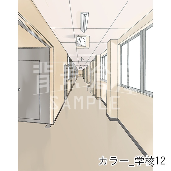カラー背景集_セット3(学校)