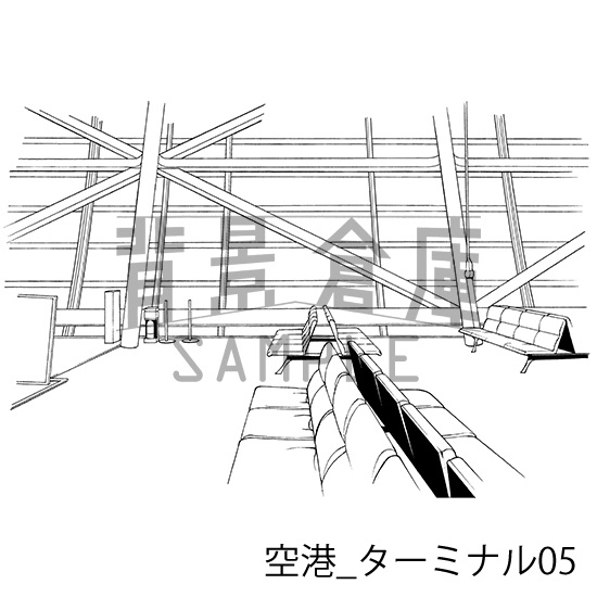 空港の背景集_セット1(ターミナル・飛行機)