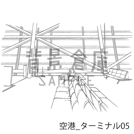 空港の背景集_セット1(ターミナル・飛行機)