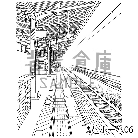 駅の背景集_セット1(ホーム)
