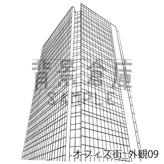 オフィス街の背景集_セット11(外観)