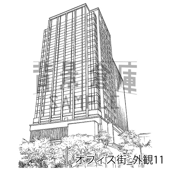 オフィス街の背景集_セット11(外観)