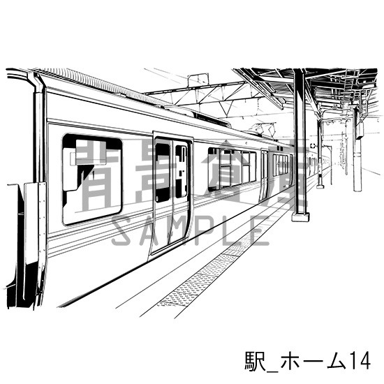駅の背景集_セット2(ホーム)