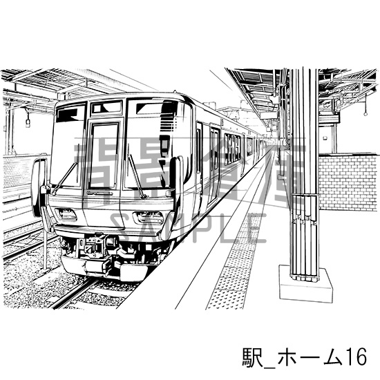 駅の背景集_セット2(ホーム)