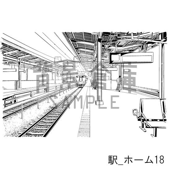 駅の背景集_セット2(ホーム)