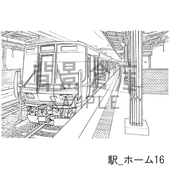 駅の背景集_セット2(ホーム)