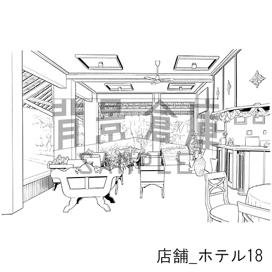 店舗の背景集_セット7(ホテル)