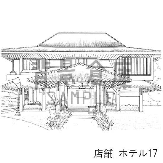 店舗の背景集_セット7(ホテル)