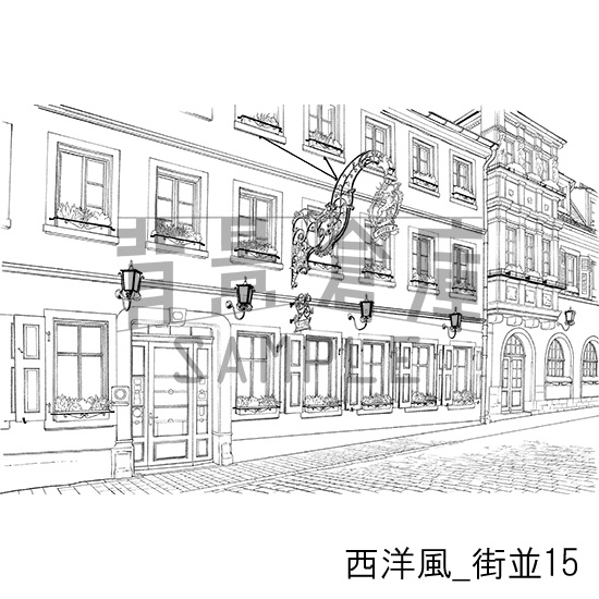 西洋風の背景集_セット11(街並)