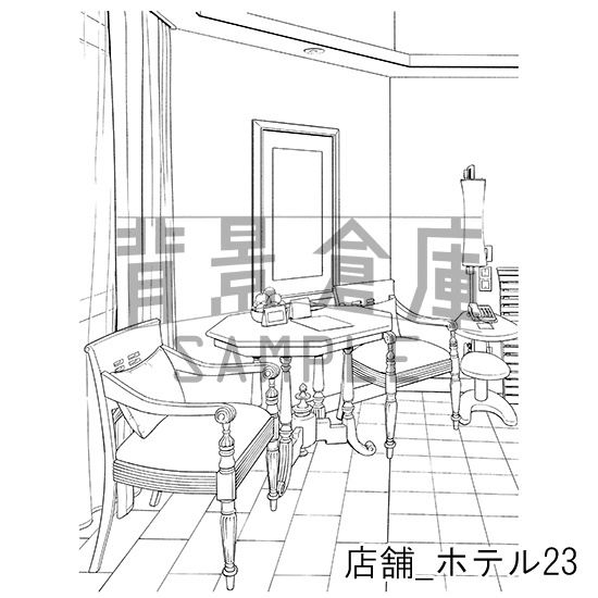 店舗の背景集_セット8(ホテル)