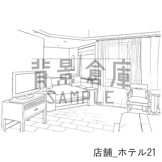 店舗の背景集_セット8(ホテル)