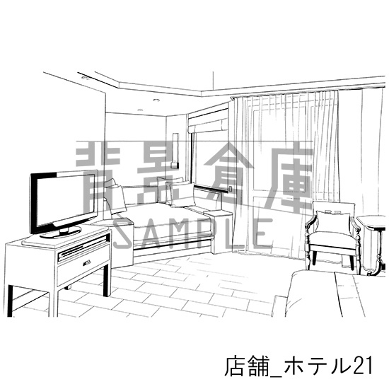 店舗の背景集_セット8(ホテル)