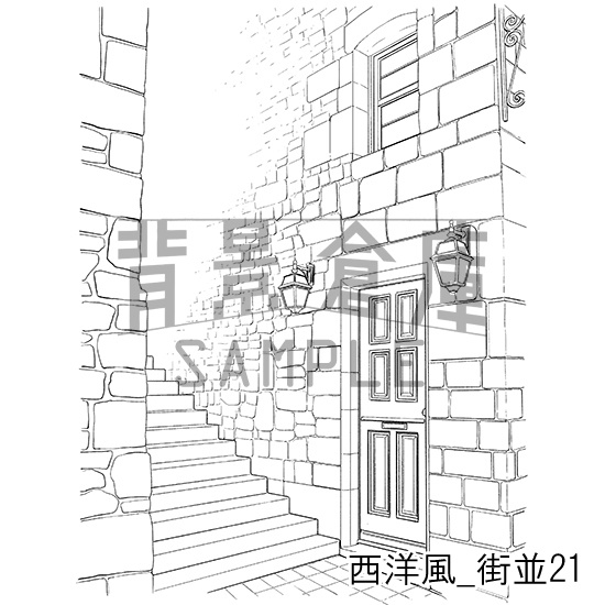 西洋風の背景集_セット12(街並)
