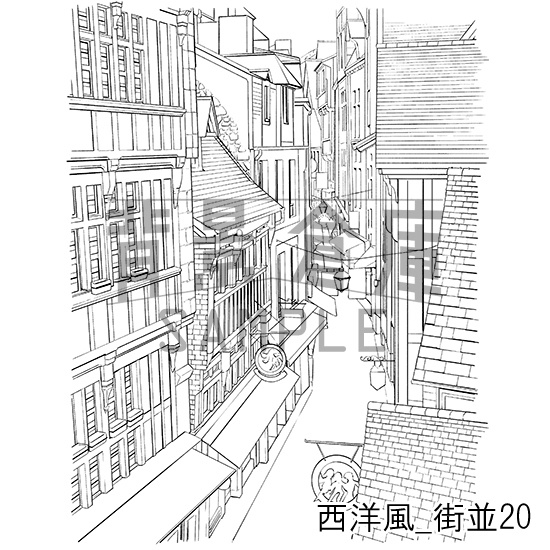 西洋風の背景集_セット12(街並)
