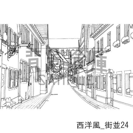 西洋風の背景集_セット12(街並)