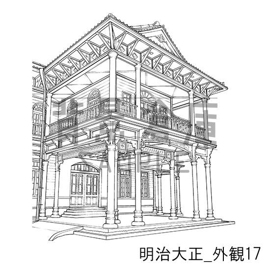 明治大正の背景集_セット6(外観)