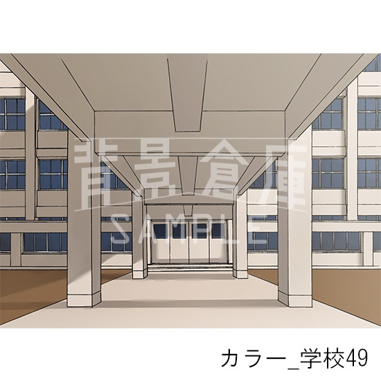 カラー背景集_セット10(学校)