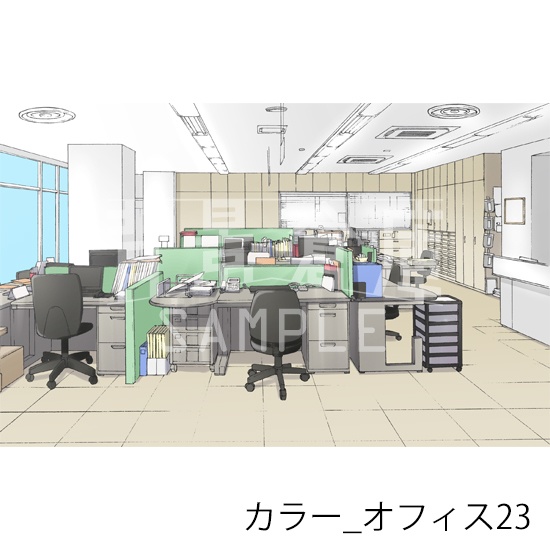 カラー背景集_セット17(オフィス)