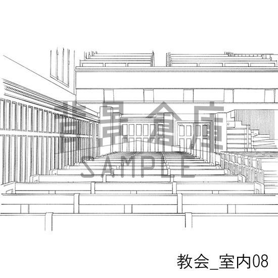 教会の背景集_セット1(室内)