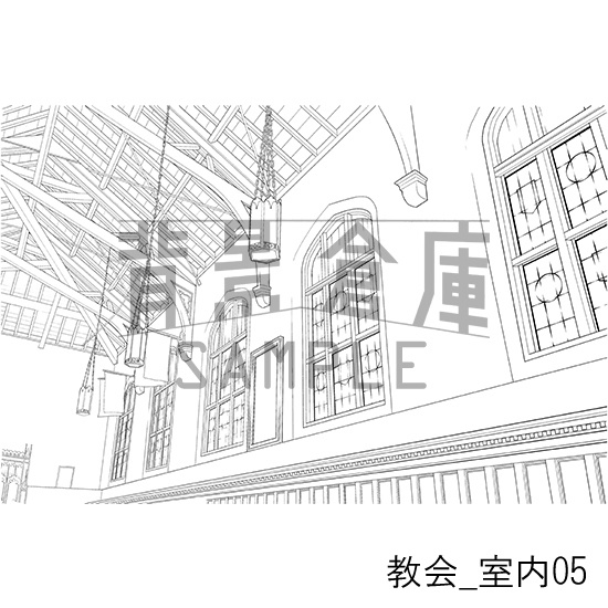 教会の背景集_セット1(室内)