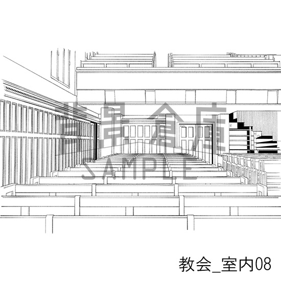 教会の背景集_セット1(室内)