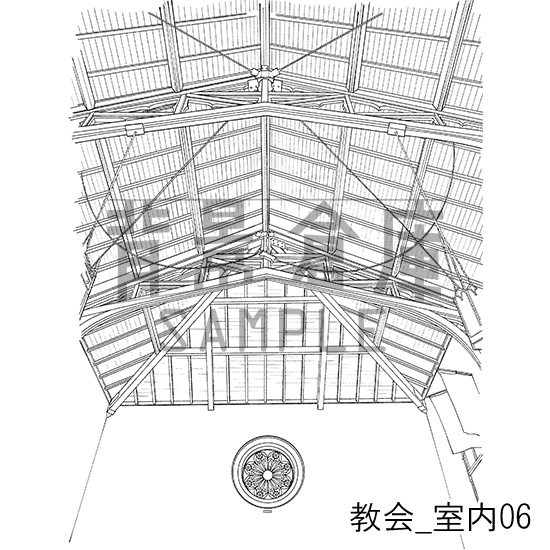 教会の背景集_セット1(室内)