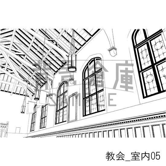 教会の背景集_セット1(室内)