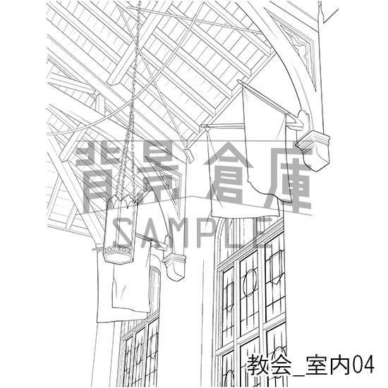 教会の背景集_セット1(室内)