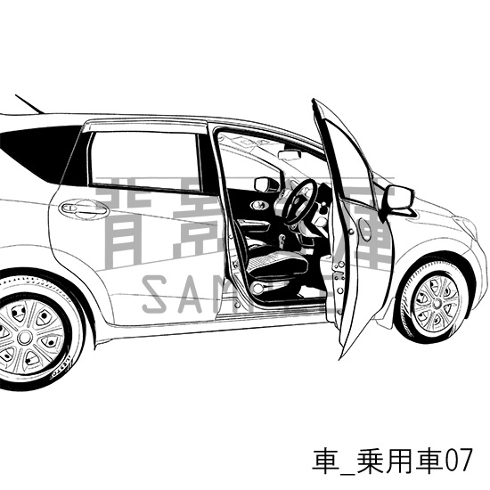 車の背景集_セット1(乗用車)
