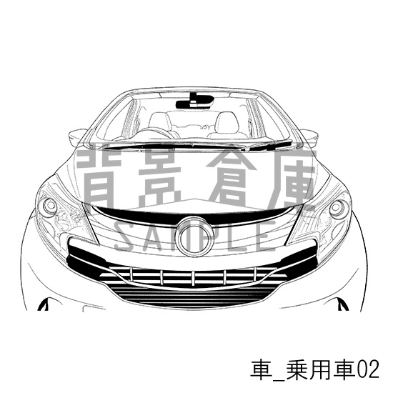 車の背景集_セット1(乗用車)
