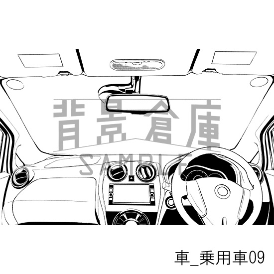 車の背景集_セット1(乗用車)