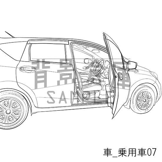 車の背景集_セット1(乗用車)