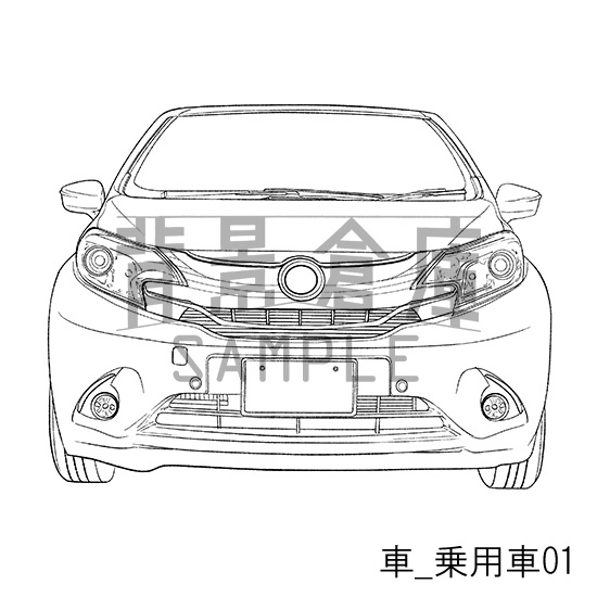 車の背景集_セット1(乗用車)