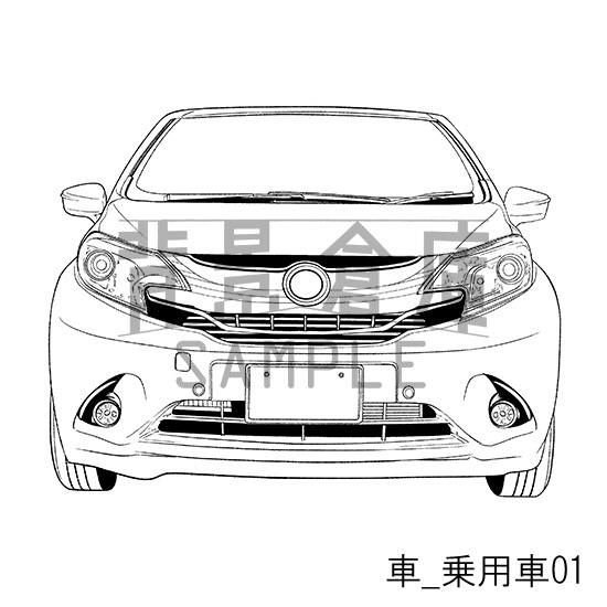 車の背景集_セット1(乗用車)