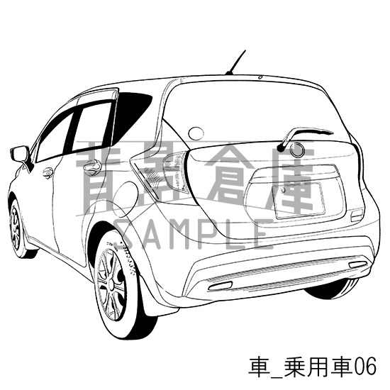 車の背景集_セット1(乗用車)