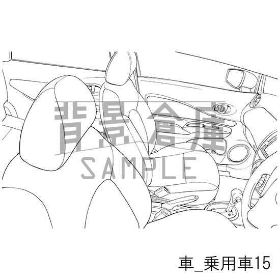 車の背景集_セット2(乗用車)