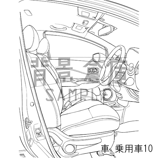 車の背景集_セット2(乗用車)