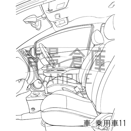 車の背景集_セット2(乗用車)