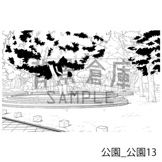 公園の背景集_セット2(公園)