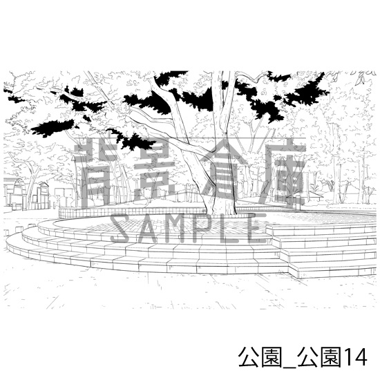 公園の背景集_セット2(公園)