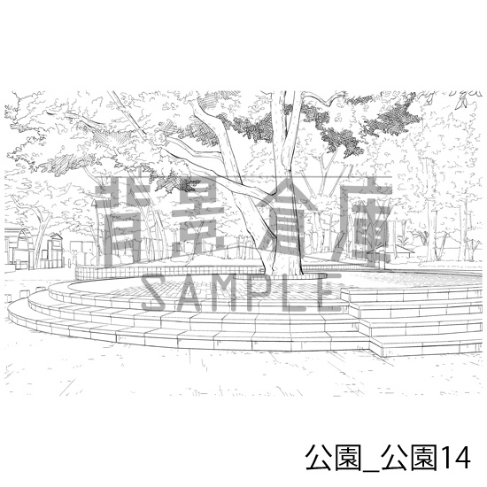 公園の背景集_セット2(公園)