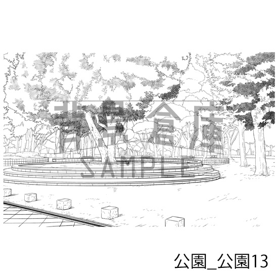 公園の背景集_セット2(公園)