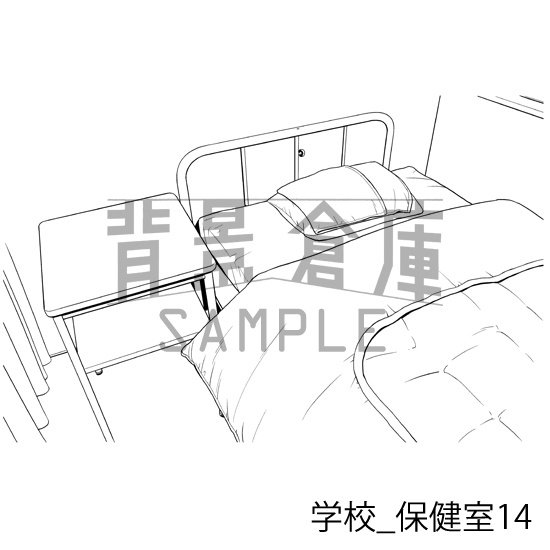 学校の背景集_セット26(保健室)