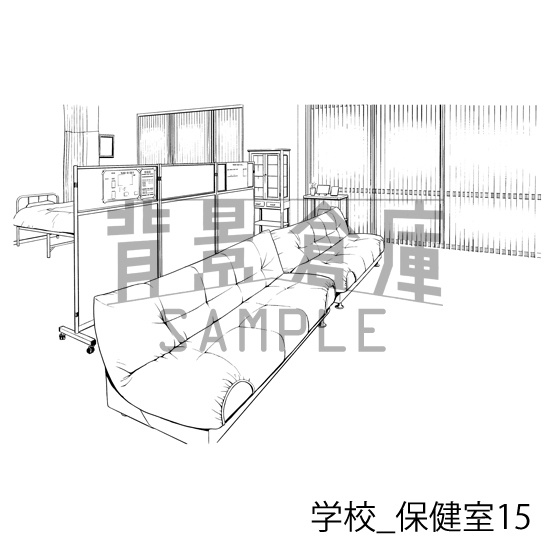 学校の背景集_セット26(保健室)