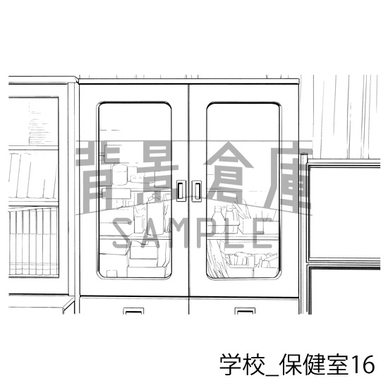 学校の背景集_セット26(保健室)