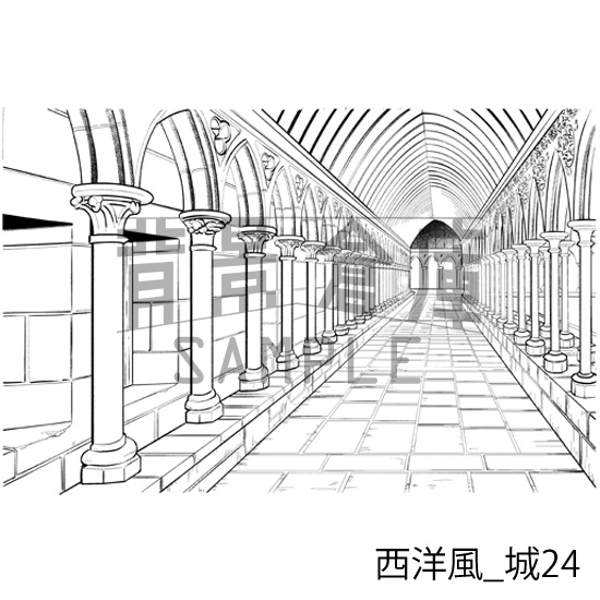 西洋風の背景集_セット13(城)