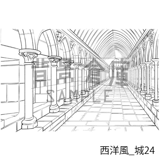 西洋風の背景集_セット13(城)