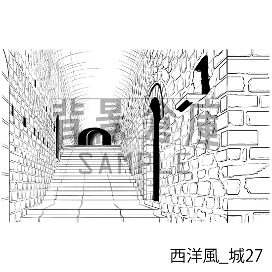 西洋風の背景集_セット13(城)