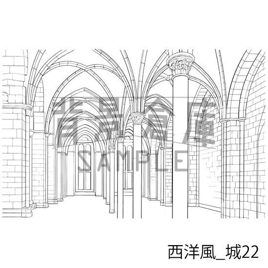 西洋風の背景集_セット13(城)