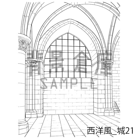 西洋風の背景集_セット13(城)
